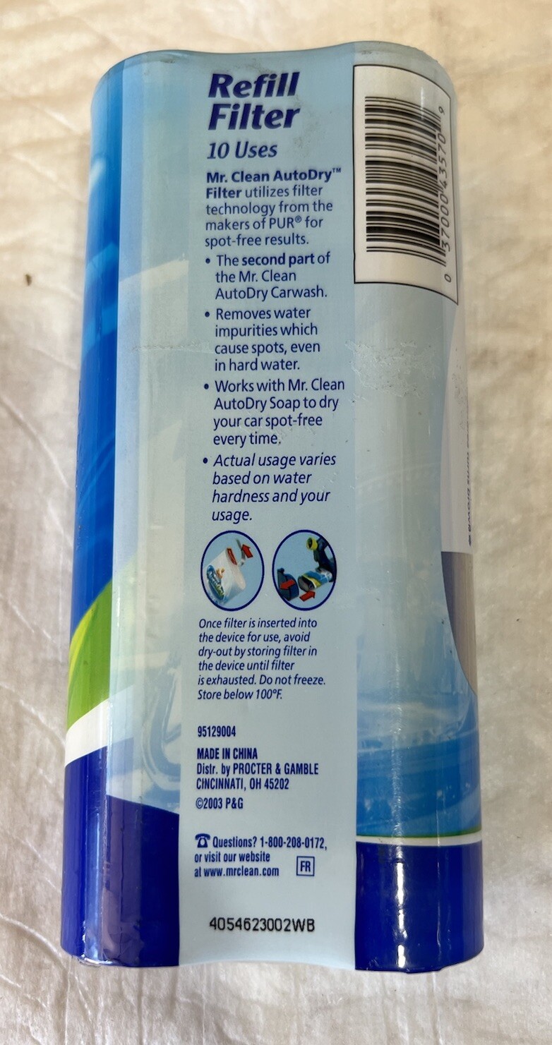 Mr. Clean Auto Dry Car Wash Refill Filter, 10 Uses, 1 Disposable Filter