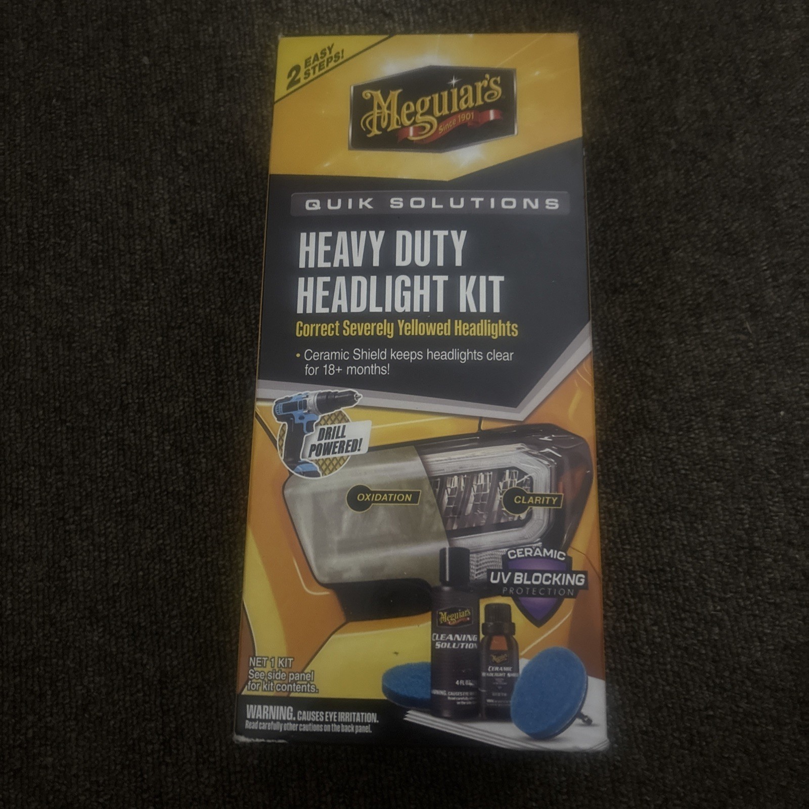 Meguiar’s Heavy Duty Headlight Kit 18+ Months of Protection Pads and More G552