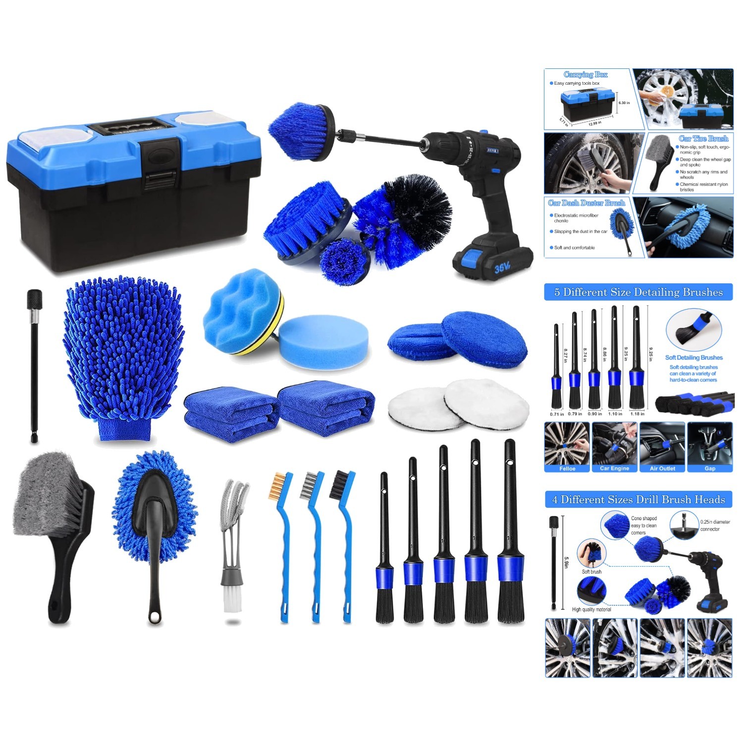 27Pcs Professional Car Detailing Kit – Ultimate Cleaning Tools for Every Vehicle