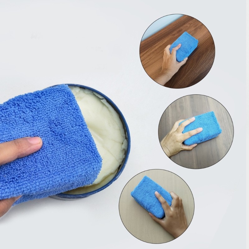8pcs Car Wash Sponge and Cleaning Pads used for Effortless Wax Sealant Sealant