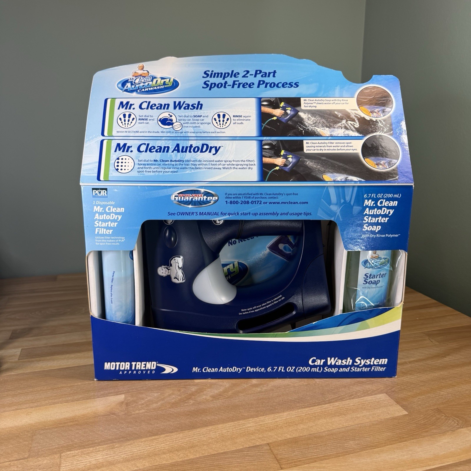 Mr Clean Auto Dry Car Wash Spray System Kit Soap Starter Filter Spot Free NEW