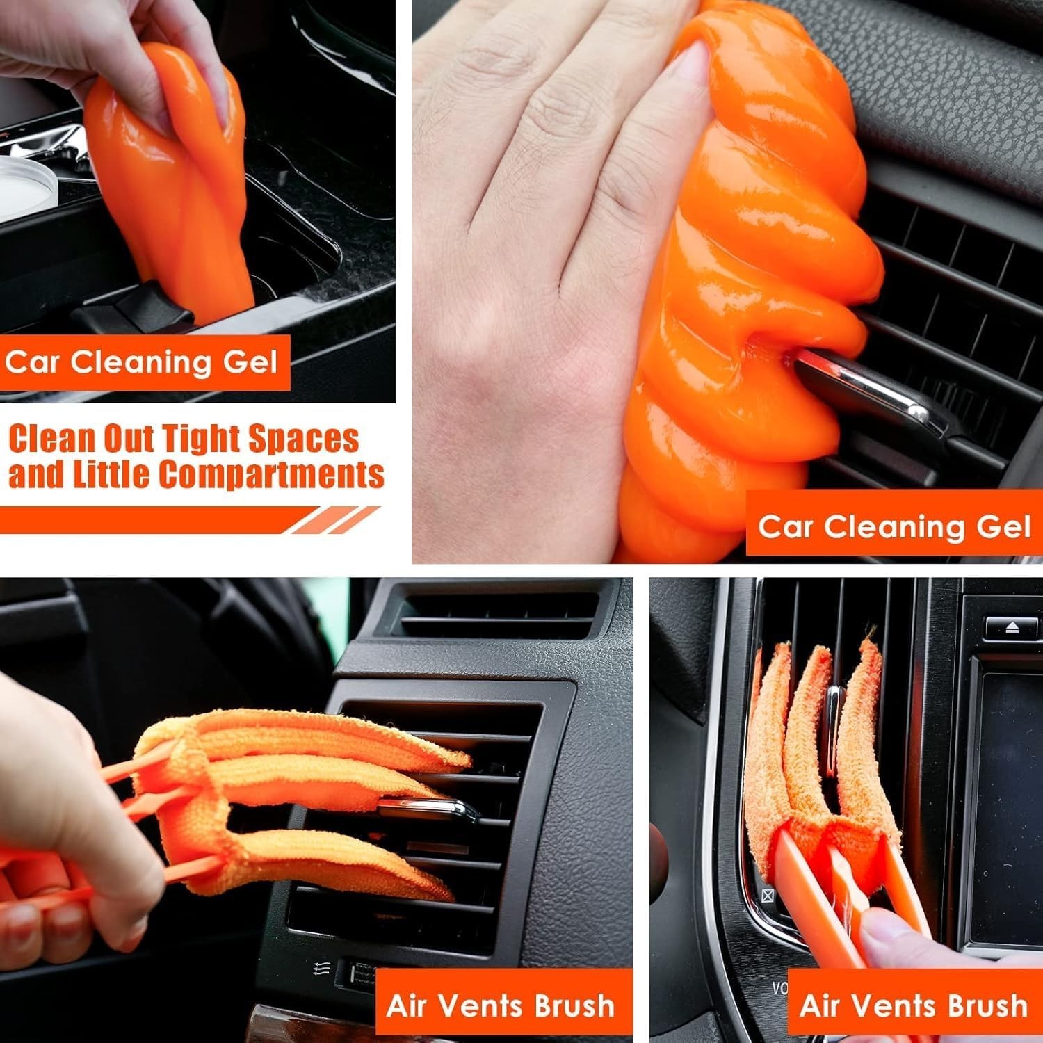 High-Power 17PCS Car Cleaning Kit – Handheld Vacuum & Detail Tools Included