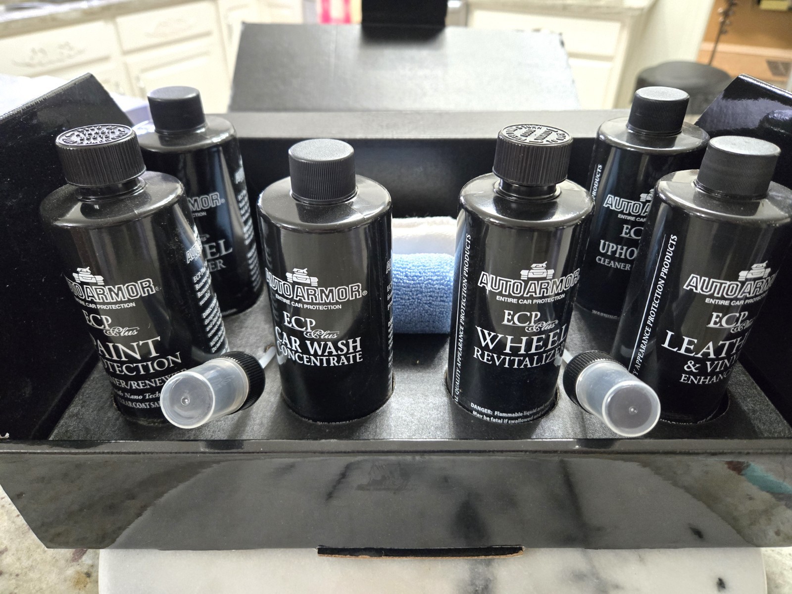 Auto Armor ECP Plus Car Protection Detail Care Kit – 6 Bottles Cloths Sprayers