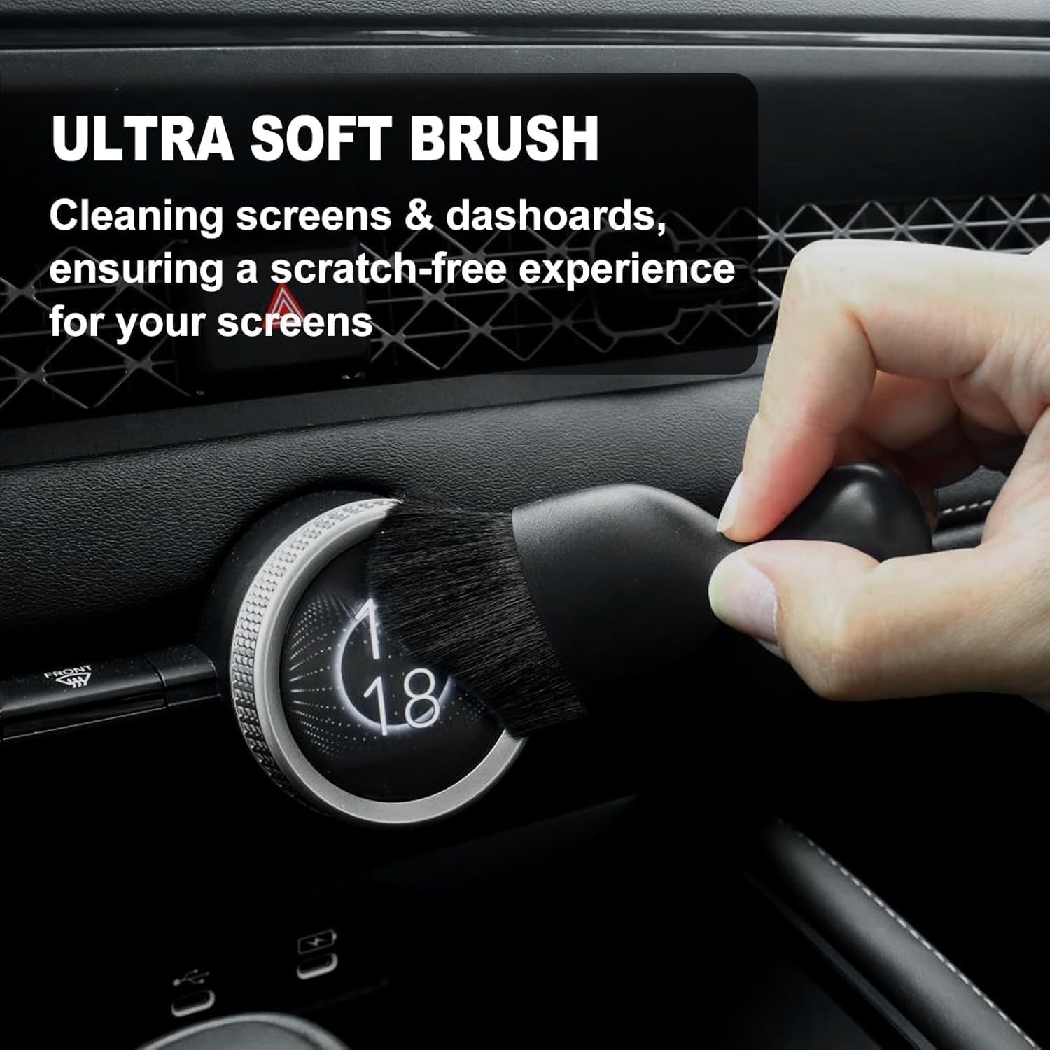 7PCS Car Detailing Brush Set – Ultra Soft Boars Hair Interior Cleaning Kit