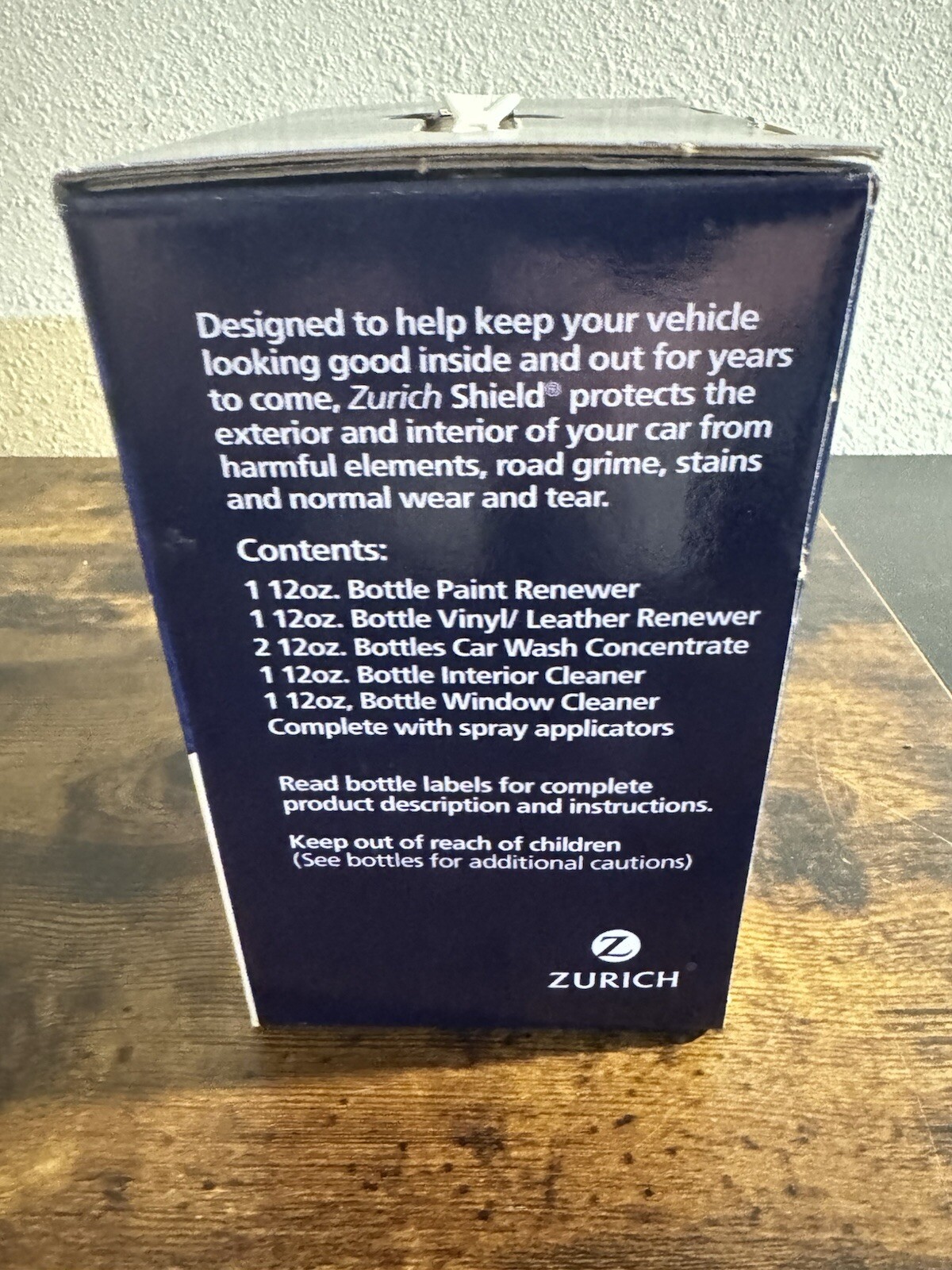 Zurich Shield Automotive Interior Exterior Customer Care Detail Kit Car Wash