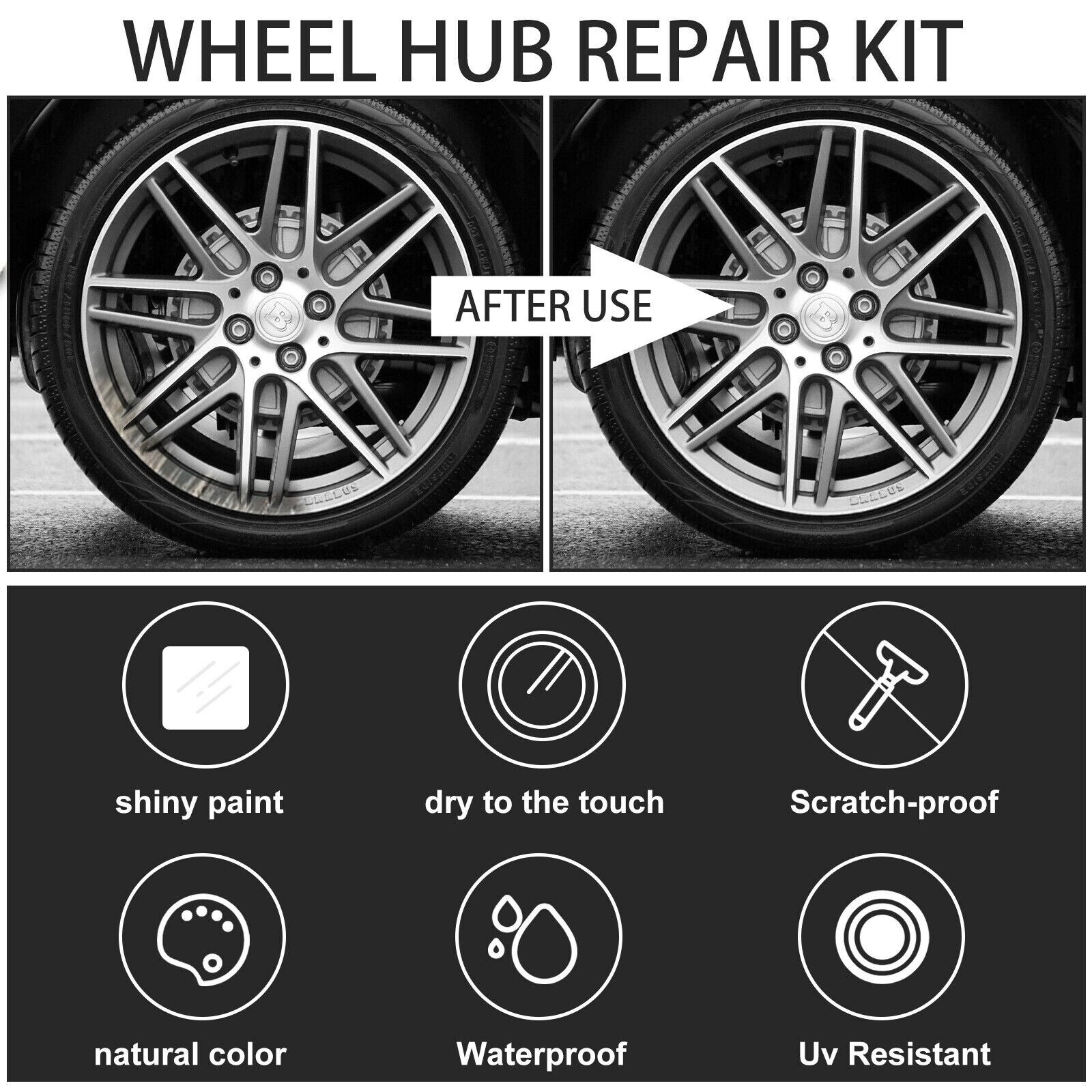 1 Set Alloy Wheel Repair Kit Rim Car Auto Scratch Removal Set Dent Rash Remover