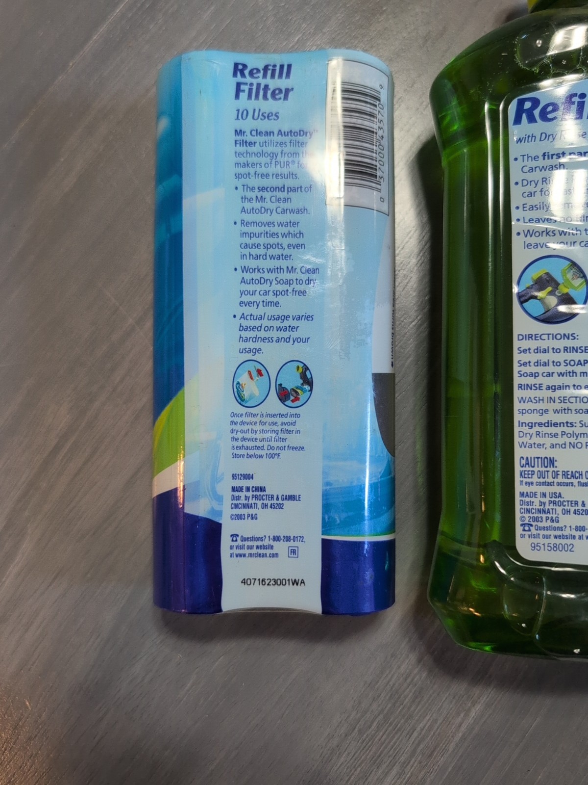 Mr Clean AutoDry Car Wash 10 Use Filter & 2 Refill Soaps 20 Oz SOAPS Lot NEW