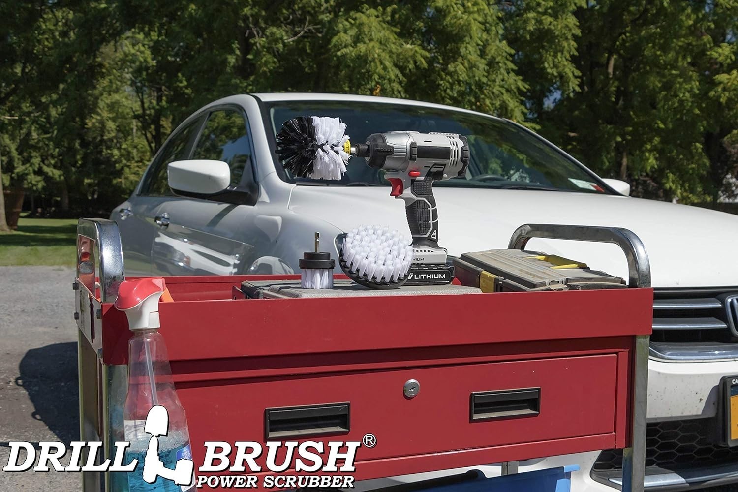 Car Detailing Kit | Drill Brush Set – Soft Bristle Power Scrubber Attachments