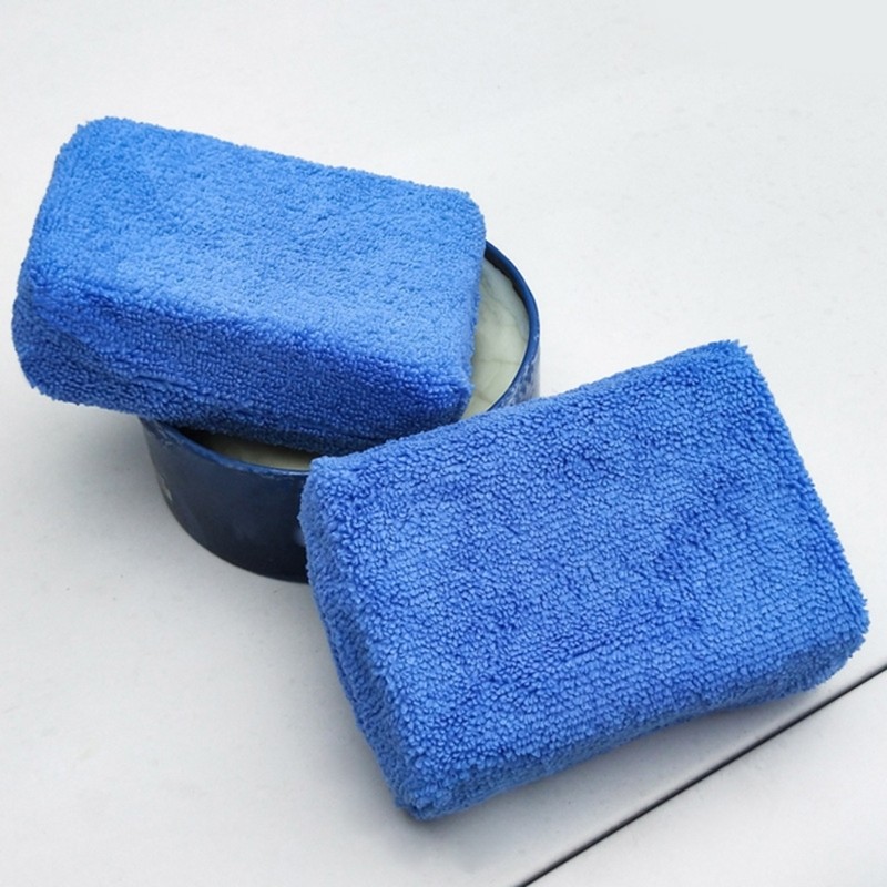 8pcs Car Wash Sponge and Cleaning Pads used for Effortless Wax Sealant Sealant