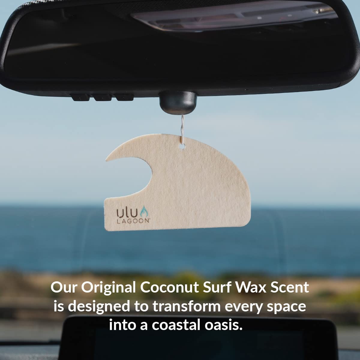 ulu Lagoon Hanging Car Air Freshener | Tropical 1 Count (Pack of 3), White