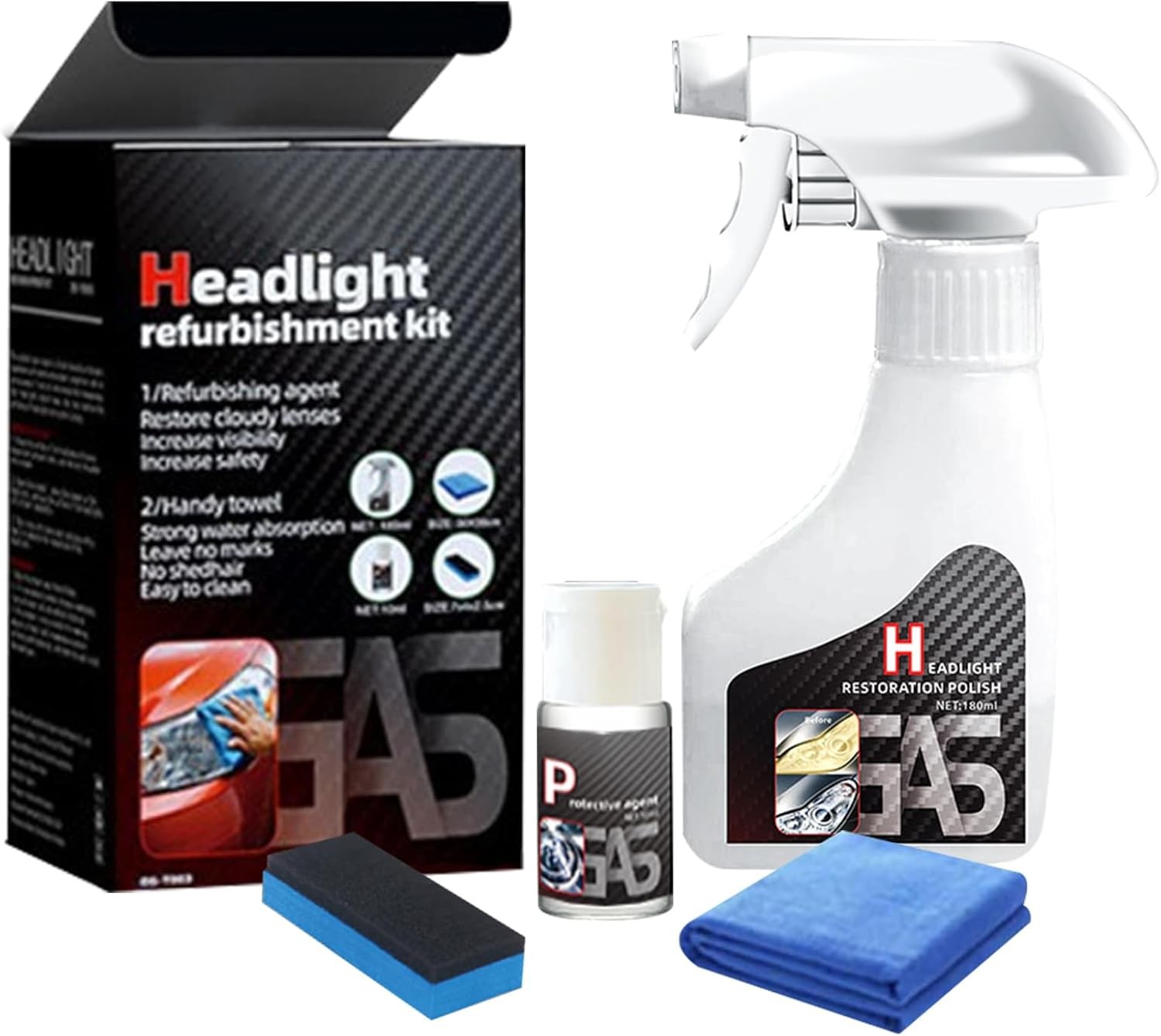 teqnizo Automotive Headlamp Restoration Fluid Kit, 2025 New Headlight…