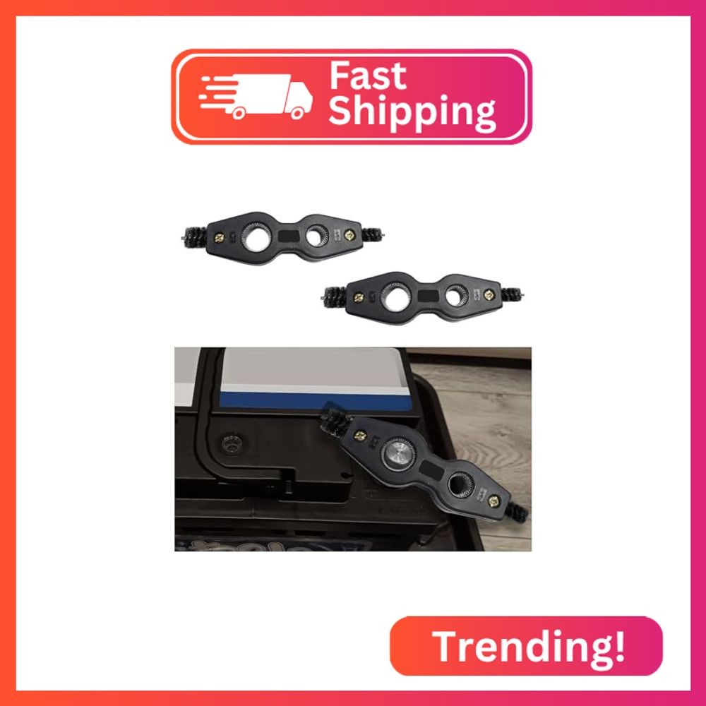Dickno 2 PCS Car Battery Terminal Cleaning Brush, 4 in 1 Anti-Rust Auto Battery