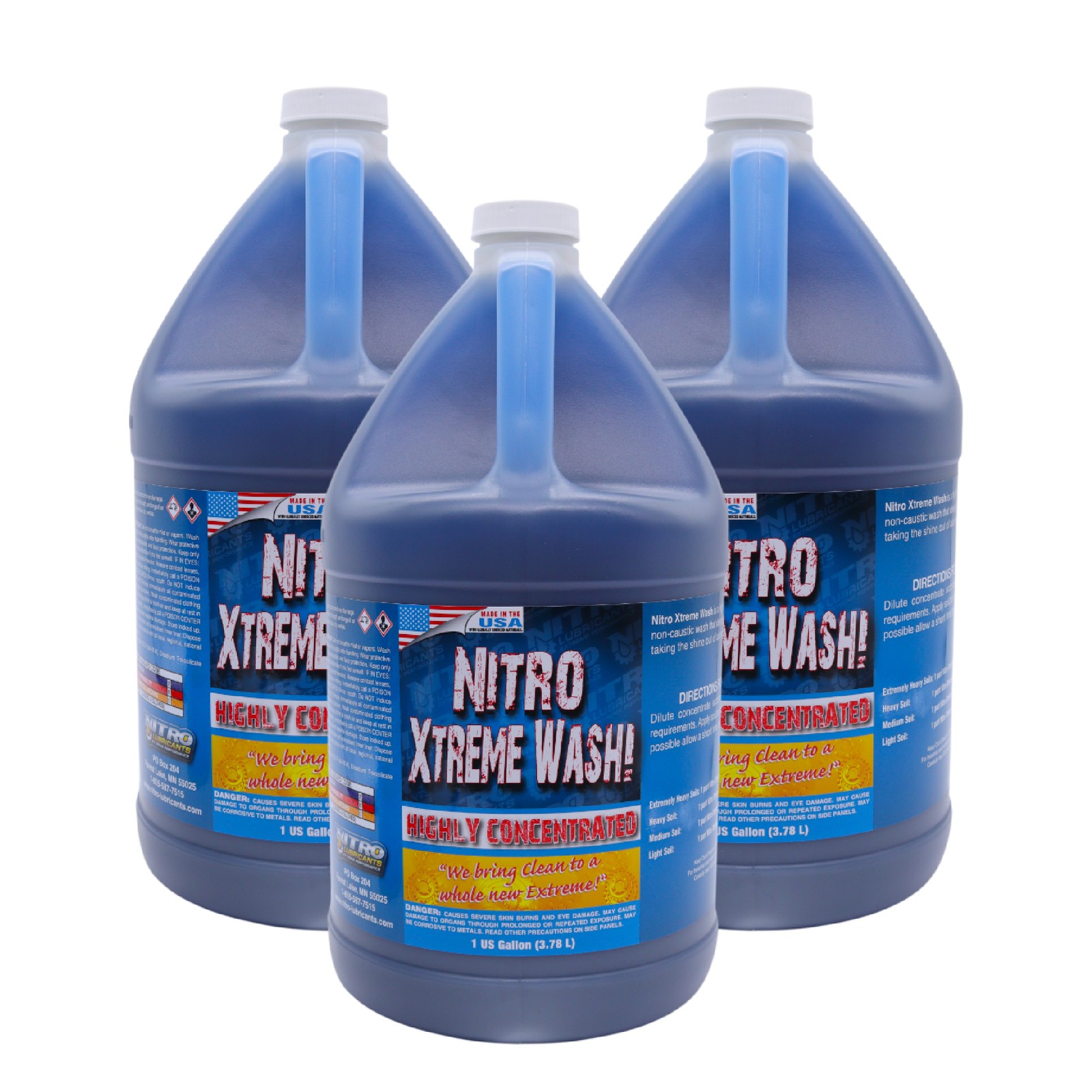 Nitro Lubricants Xtreme Bike Wash (1 GL)-Concentrated Cleaner (3 Pack)