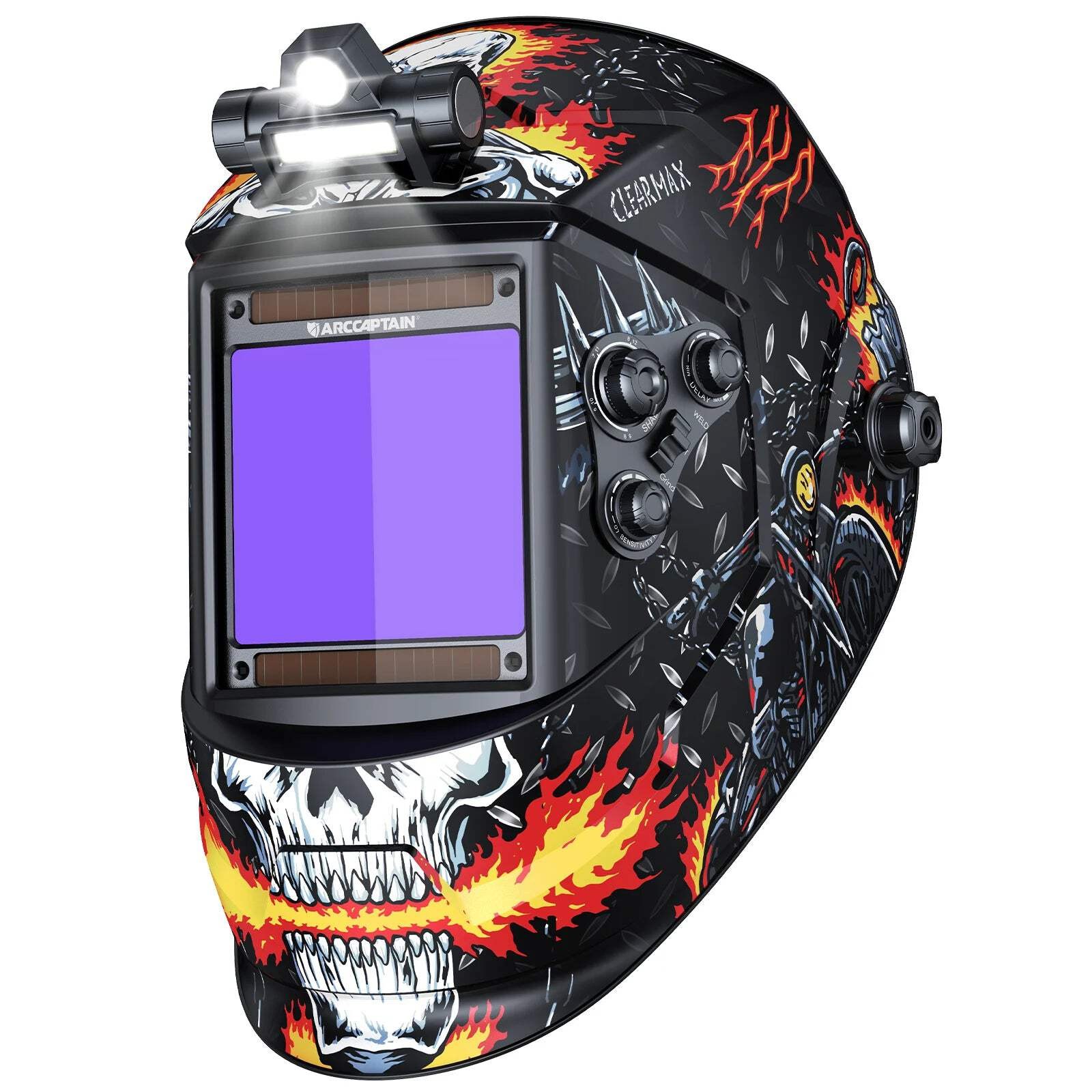 ARCCAPTAIN Welding Mask 4 Arc Sensor Auto Darkening Helmet Large Viewing SUV