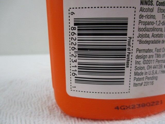 Permatex Fast Orange Hand Cleaner 15 fl. oz. 23116