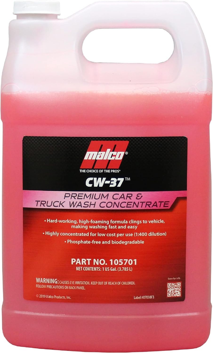 CW-37 Car Wash Concentrate – High Foaming Car & Truck Wash Soap/Removes Road…