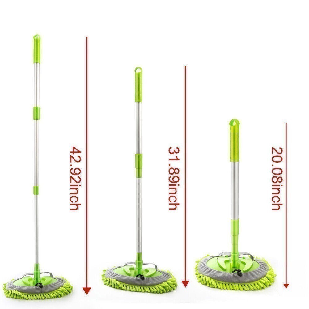 Car Wash Brush Extendable Pole Revolving Care Washing Brush Sponge Cleaning Too*