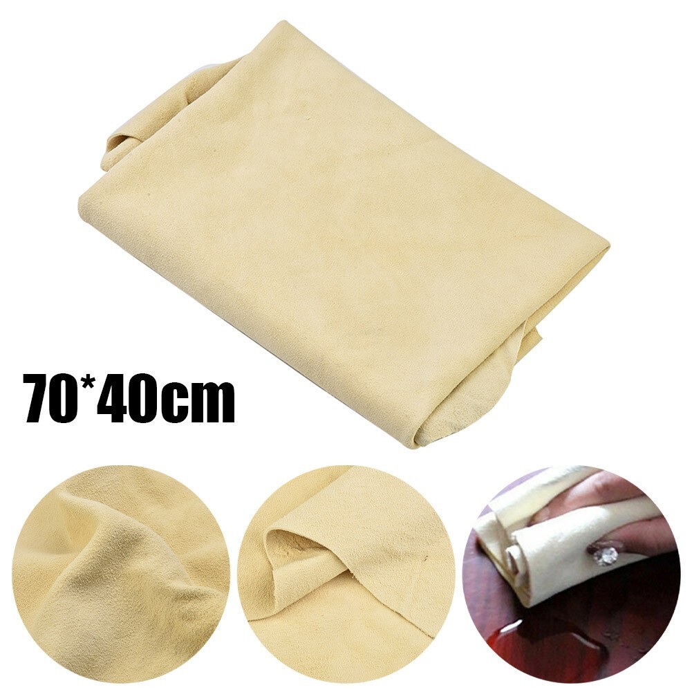 70*40cm Natural Chamois Car Screen Cleaning Cloth Washing Absorbent Towel