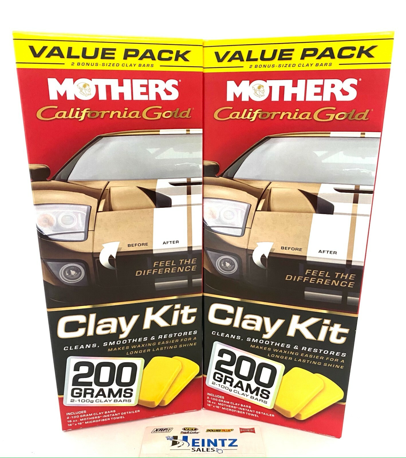 MOTHERS 07240 California Gold Clay Kit – Smoothes & Restores – 2 PACK