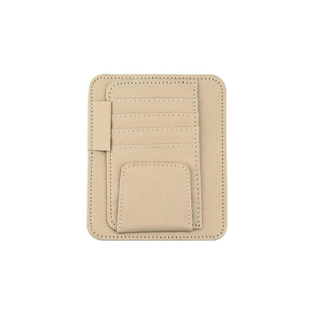 Car Sun Visor Organizer Multi-Pocket Business Card Storage Management Sunglasses