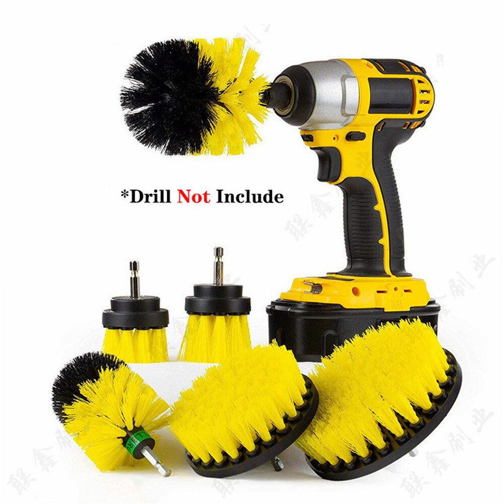 6pcs Home Electric Drill Bristle Head Home Car Cleaning Kit Combo Universal