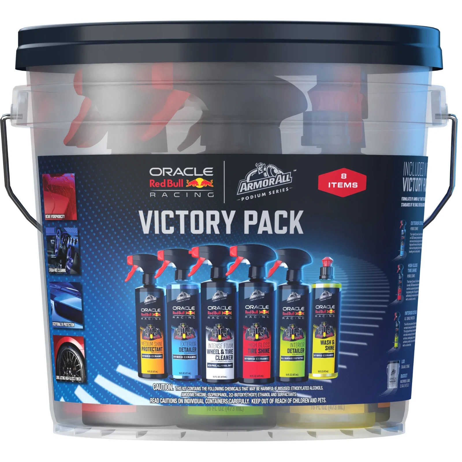 Armor All Podium Series Victory Pack Car Detailing Kit, 8-Piece Car Wash Bucket