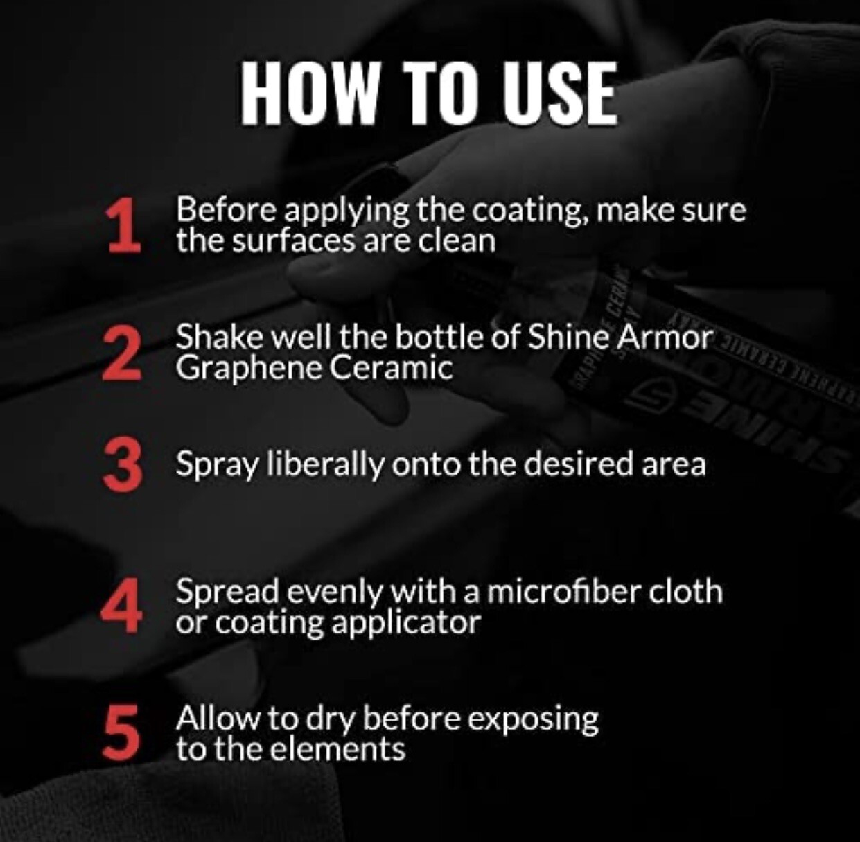Shine Armor Graphene Ceramic Coating Spray Highly Concentrated Paint Protection