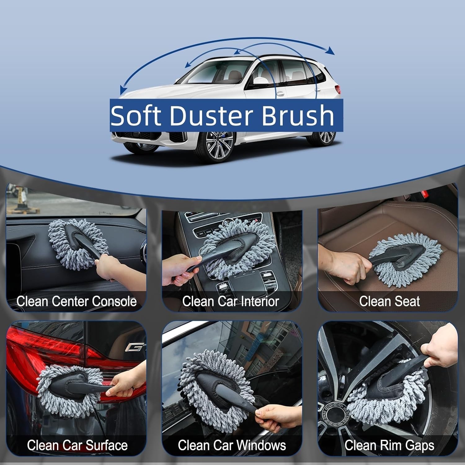 Kit de gel limpiador para cepillos de detalles de interior de coche