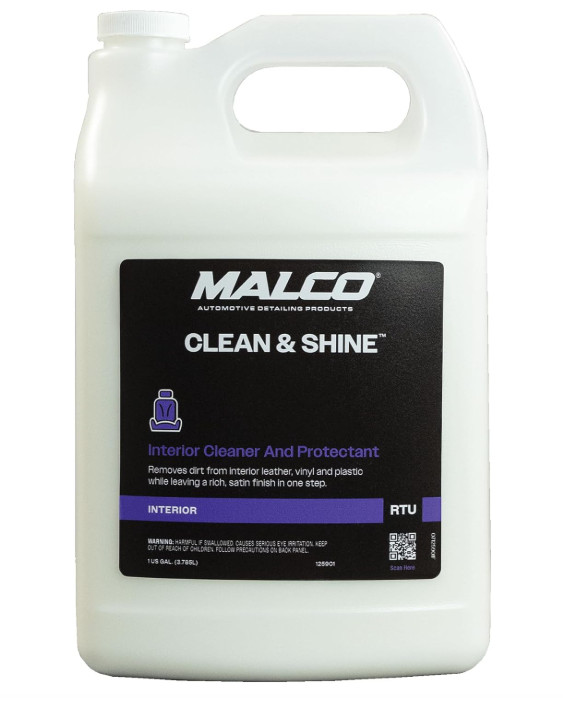Malco Clean & Shine Interior Car Cleaner and Dressing – Restore Leather, Plastic