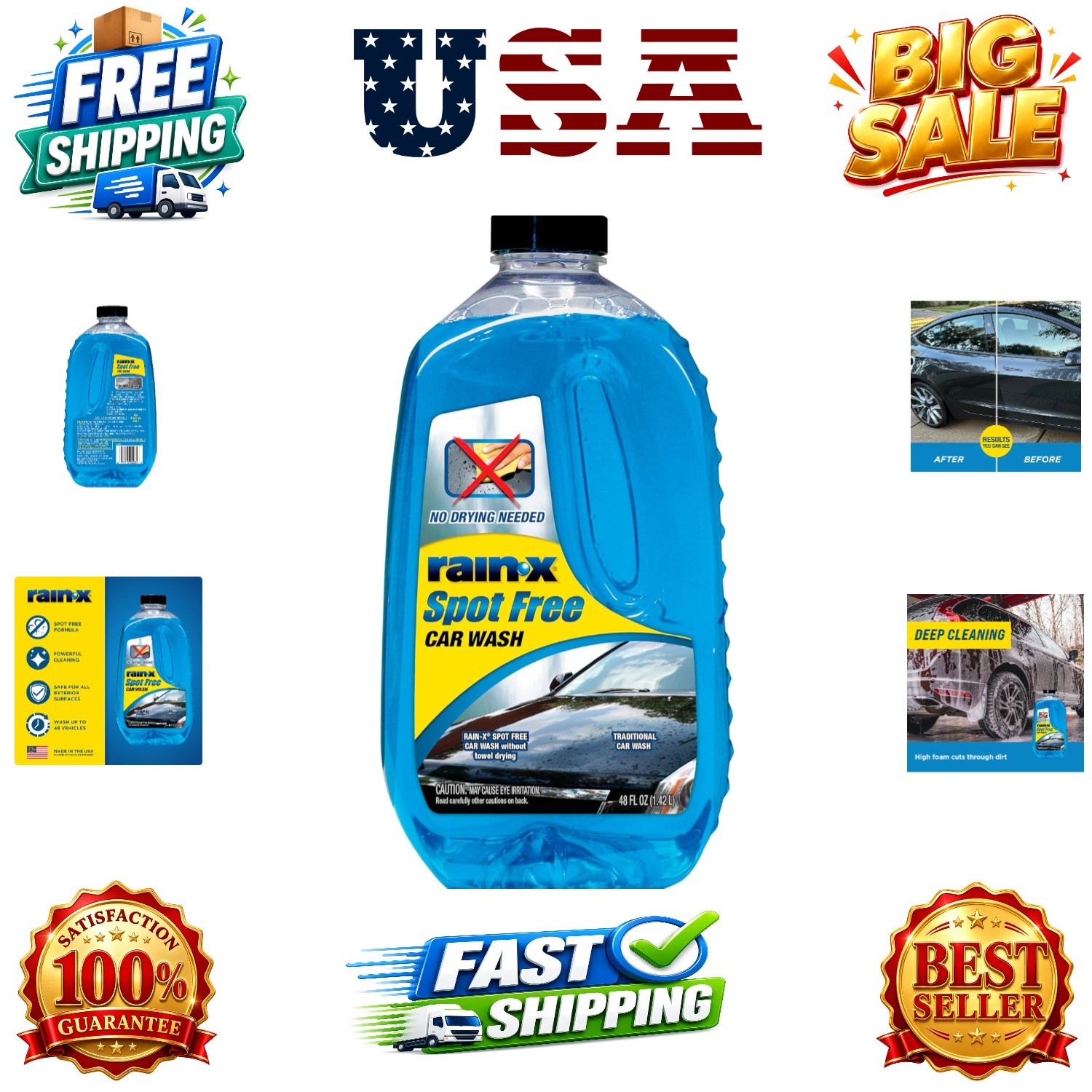 620073 – Car Wash Deep Cleaning, High Foam Soap Provides Spot Free Shine with…