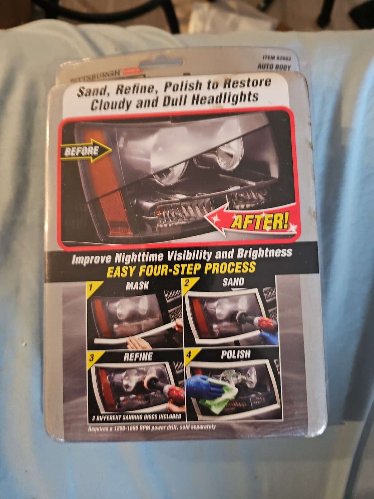 New Pittsburgh Deluxe Lens Renewal System Headlight Restoration Kit Car Truck