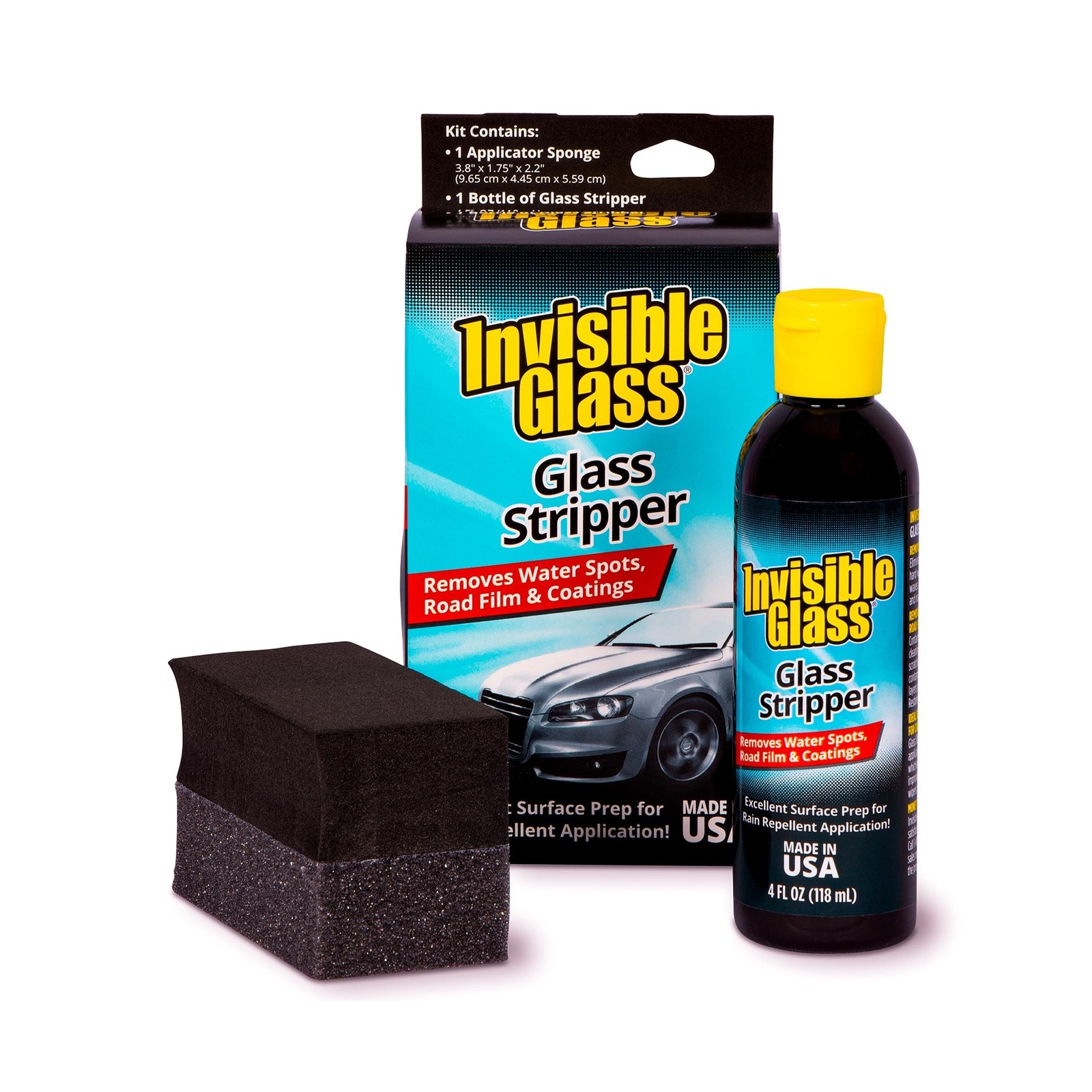 Invisible Glass 91411 Glass Stripper – Hard Water Spot Remover – Str