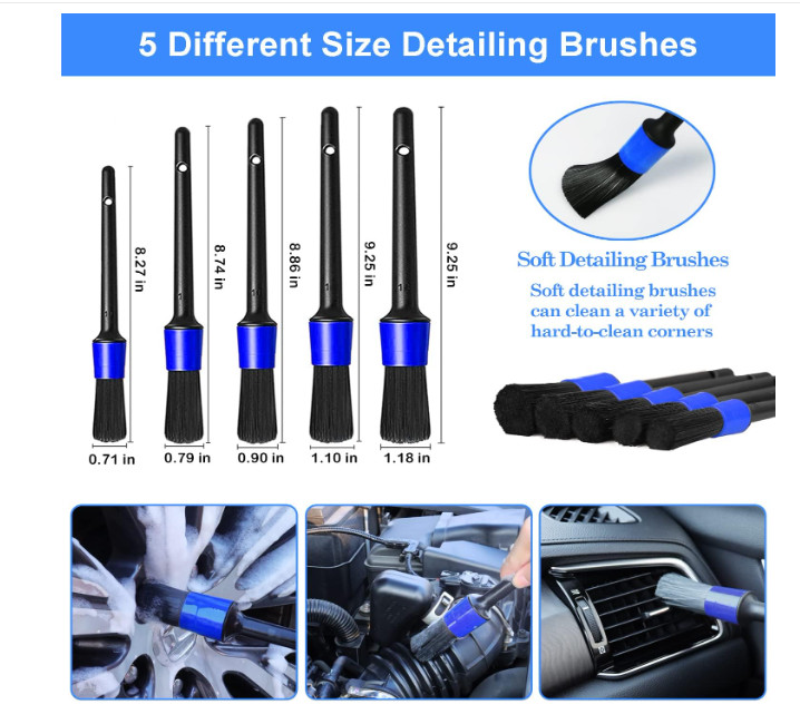 Car Detailing Kit 26 Pcs Auto Interior Exterior Wheel Brushes Car Wash Equipment