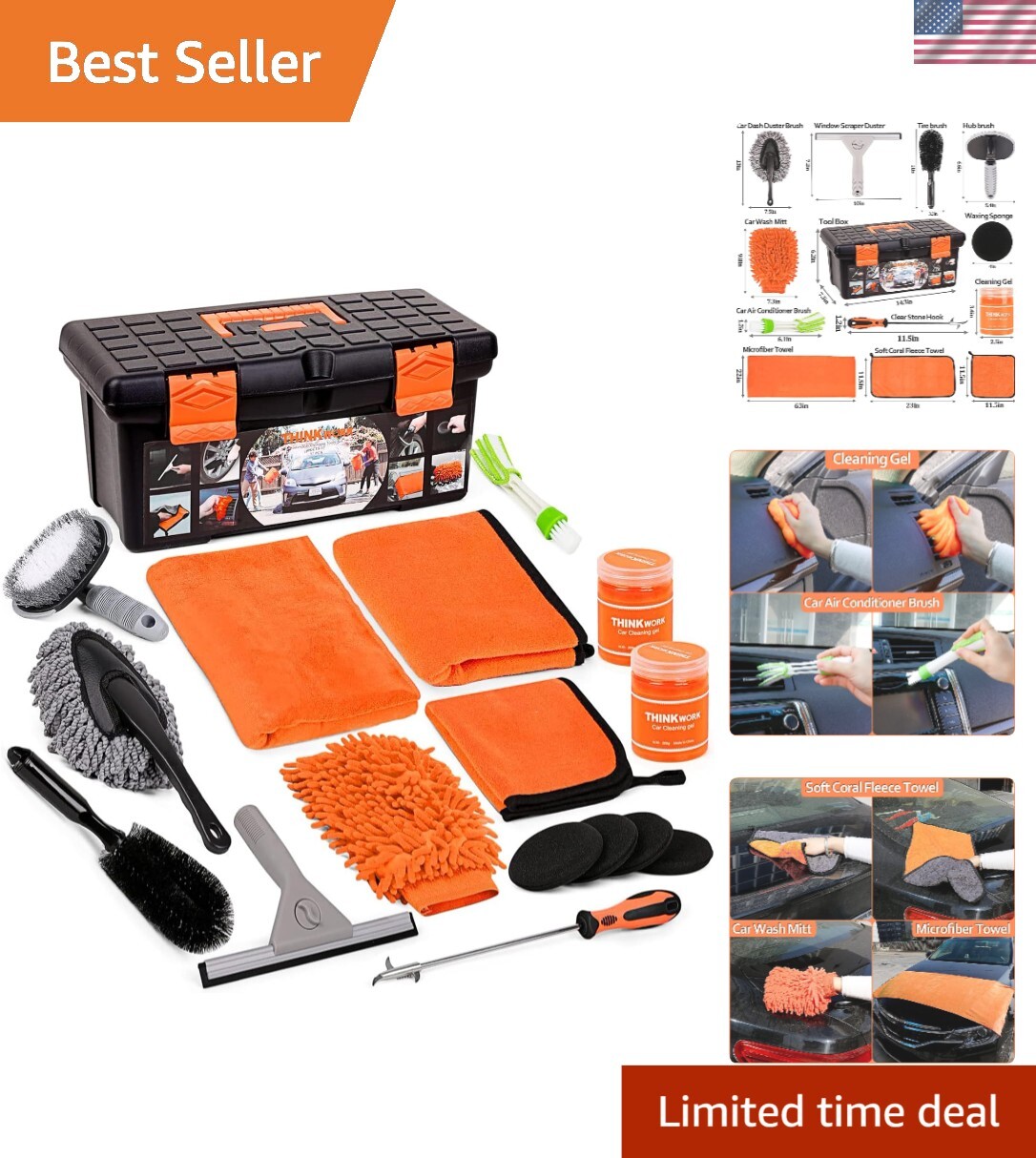 Comprehensive Car Washing Set – 17 Tools for Perfect Detailing and Maintenance