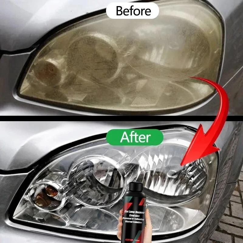 Car Headlight Restoration Set Fluid Repair Kit Plastic Light Polish CleanerFasts
