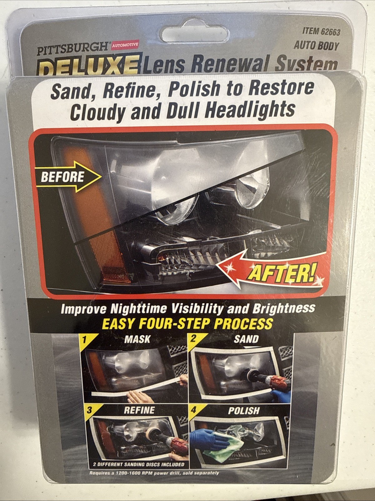 Harbor Freight Pittsburgh Deluxe “Lens Renewal System” Auto Body (62663)