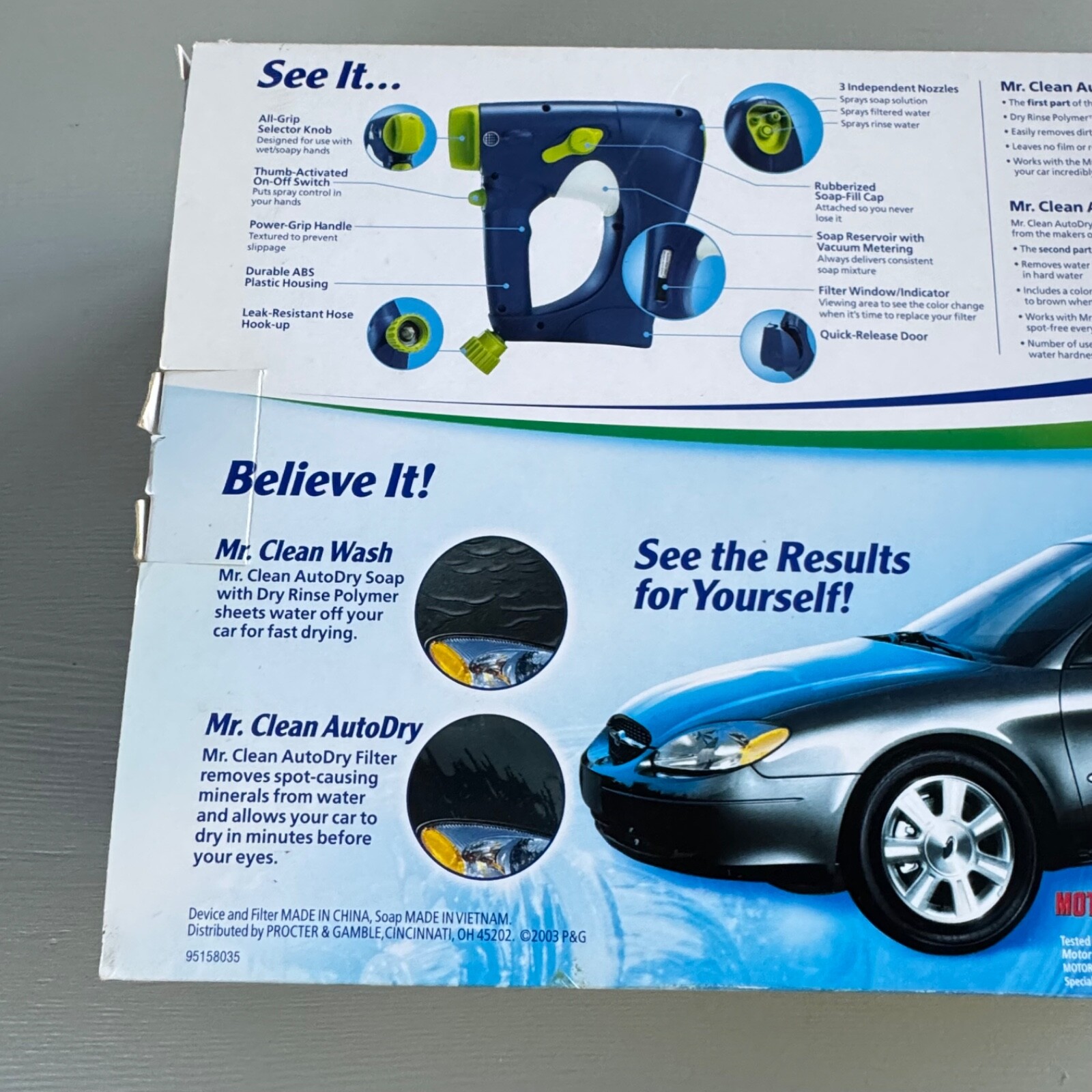 Mr. Clean Auto Dry Car Wash System Kit Device Soap and Starter Filter New Unused
