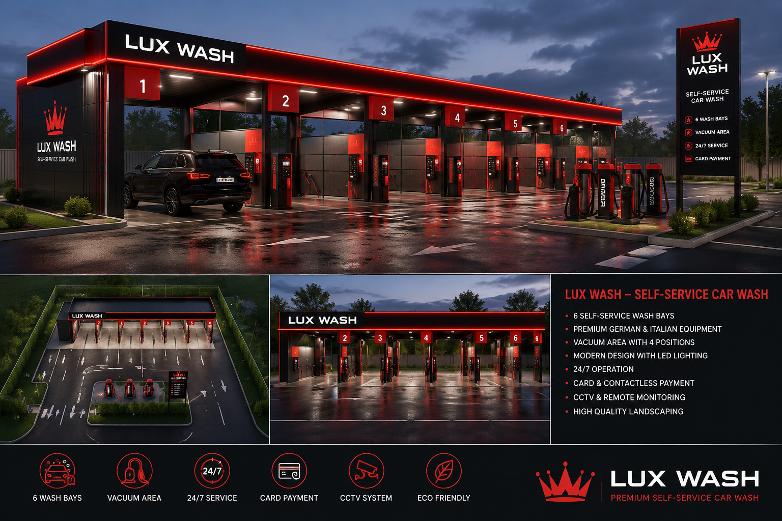Self service car wash equipment