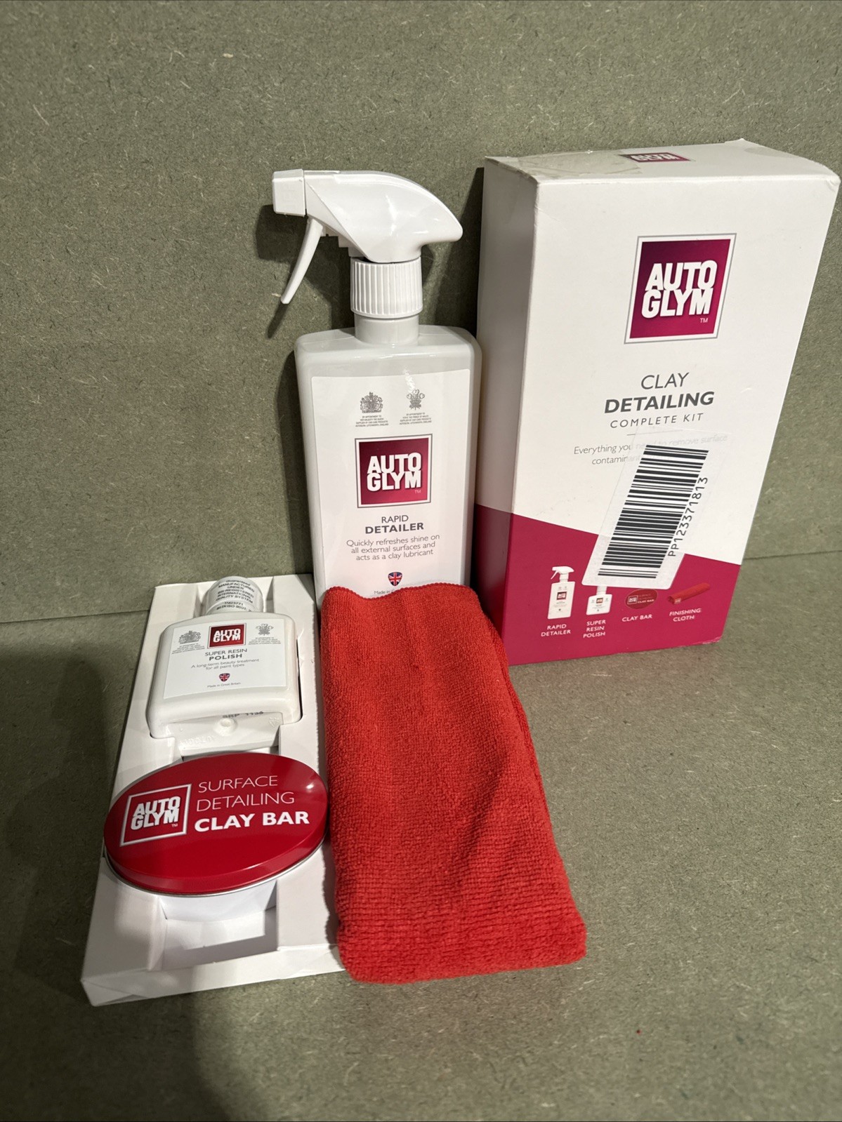 Autoglym VPCLAYKIT Complete Detailing Kit 4 Pieces Detailer Clay Bar Polish