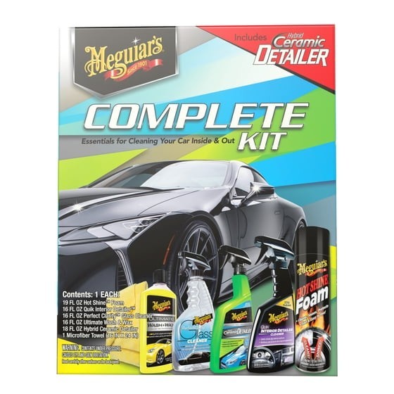 Meguiar’s Complete Car Care Kit, Car Detailing Gift Set for Car Lovers US