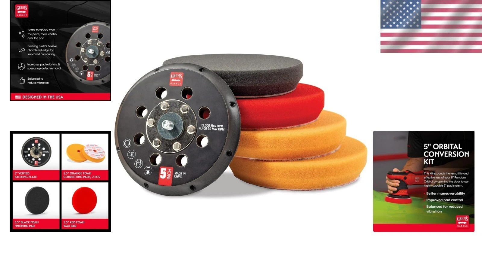 Orbital Buffer Conversion Kit for Swirl Removal