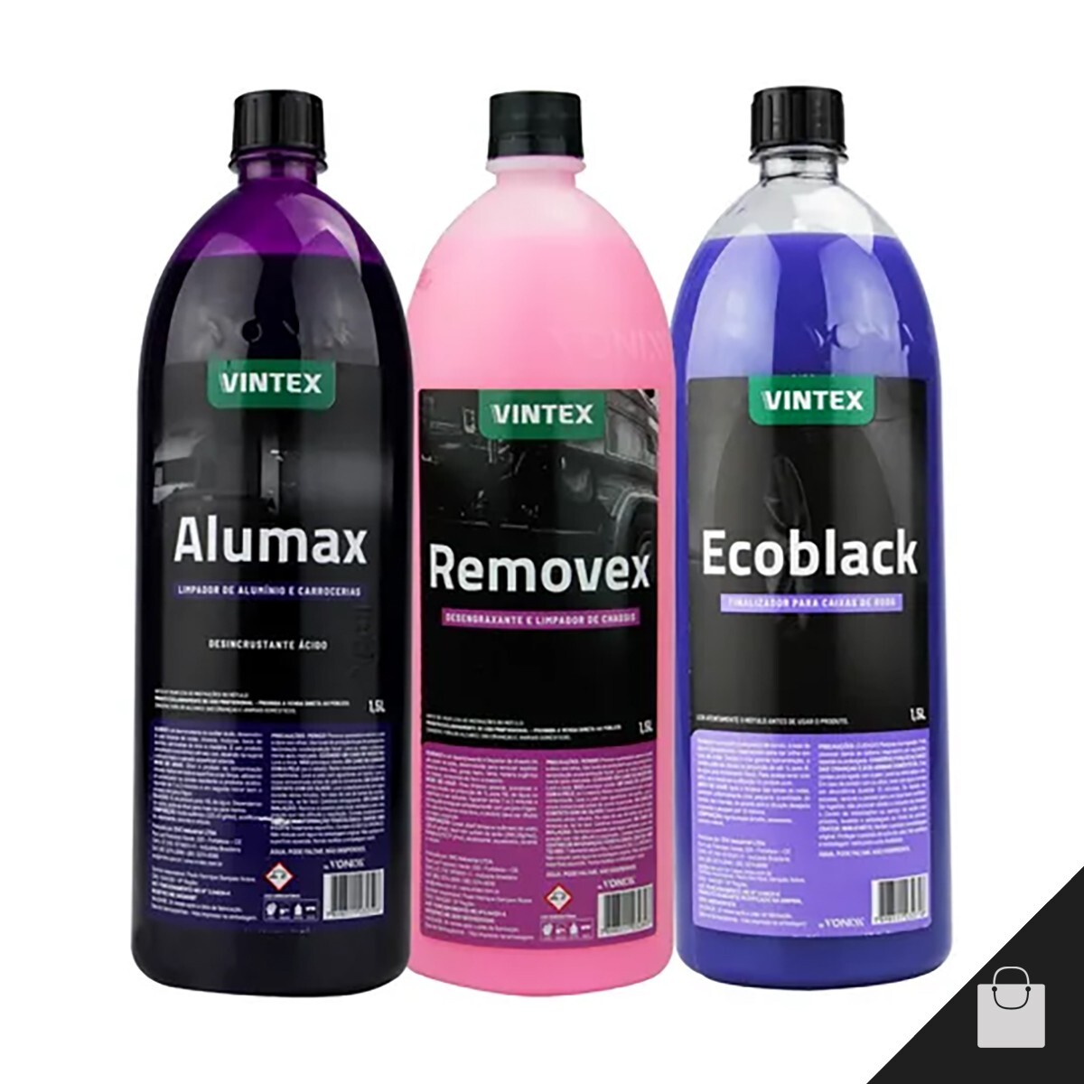 Vintex Removex Alumax Ecoblack Automotive Cleaner Car Maintenance Kit Vonixx