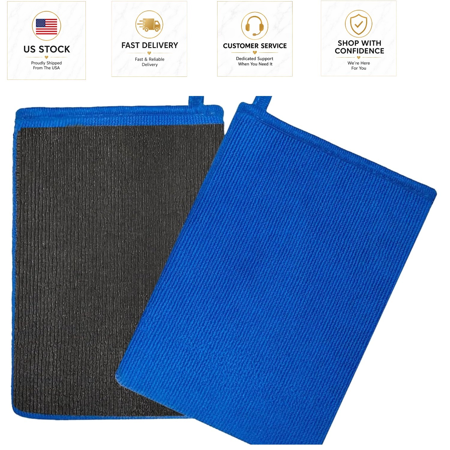 2 Pack Scratch-Free Clay Mitt Bundle – Medium Grade Microfiber Car Cleaning
