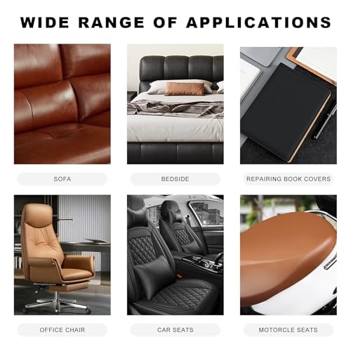 2pcs Car Leather Repair Kit, 4�8 Inch Waterproof Self Adhesive Leather