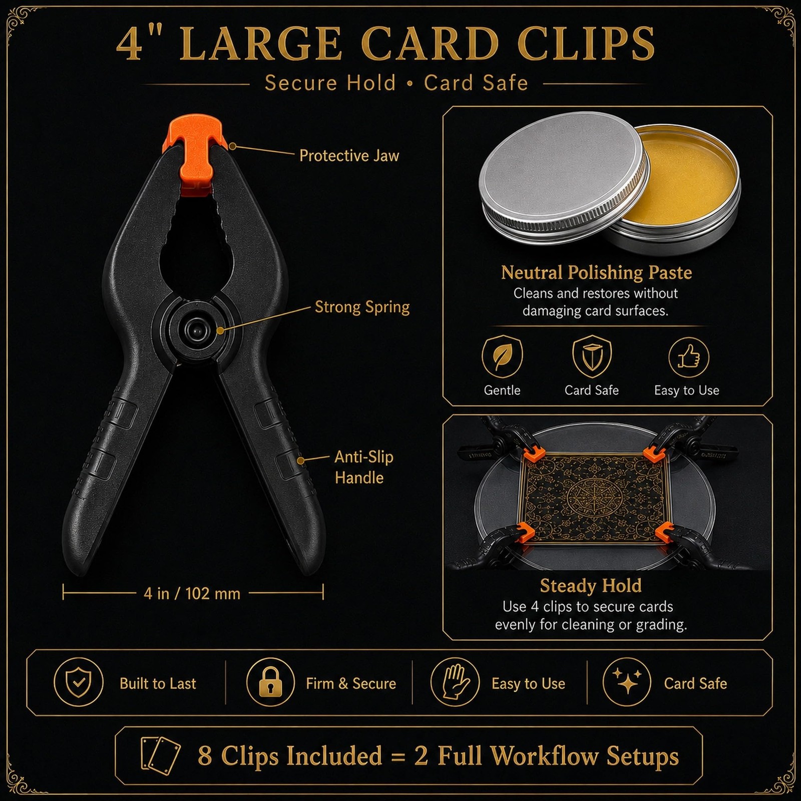 76 Pcs Card Cleaning & Light Repair Kit, Trading Card Care Polishing Tools wi…