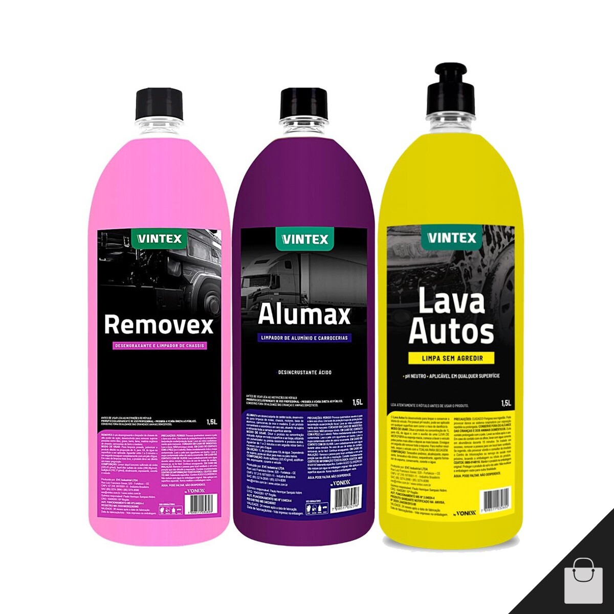 Vintex Removex Alumax Lava Autos Automotive Cleaner Car Maintenance Kit Vonixx