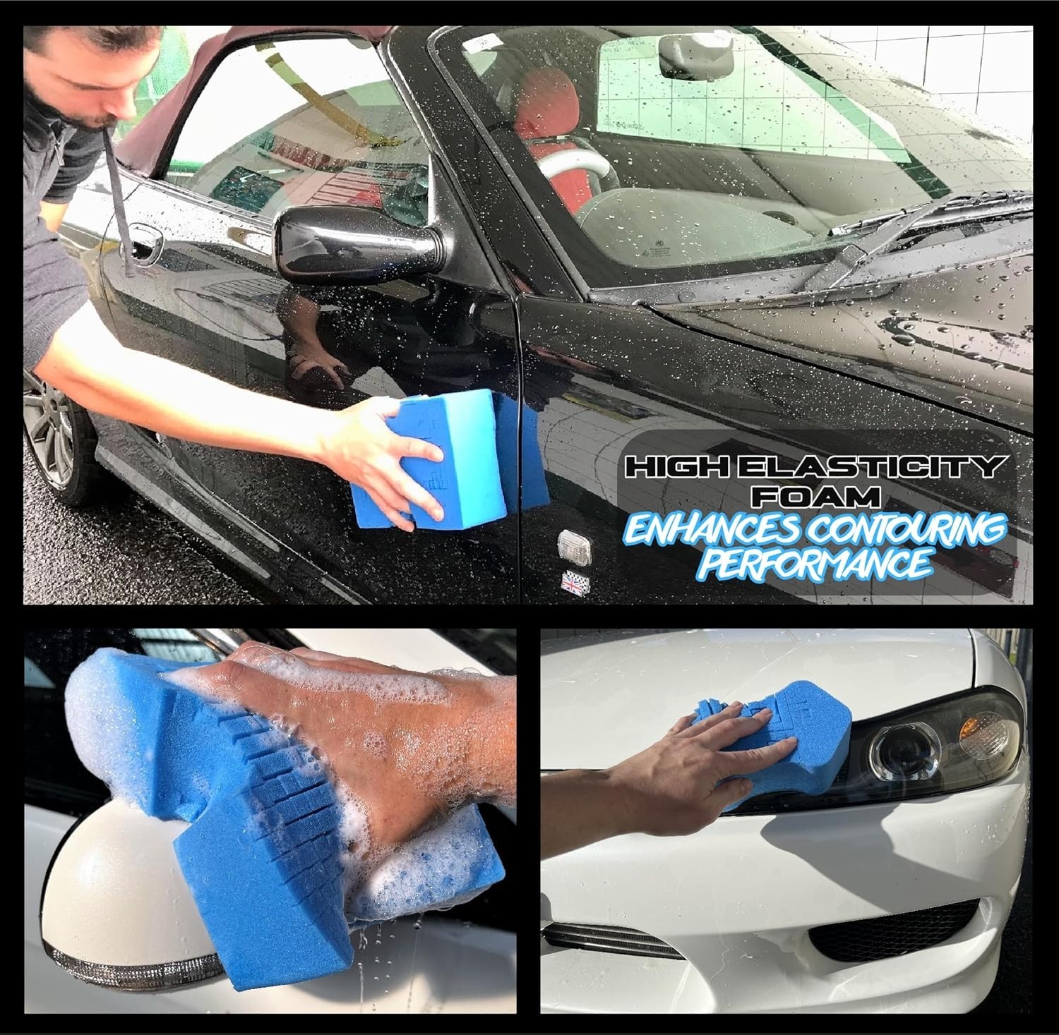 2-Pack Jumbo Car Wash Sponges – Soft, Durable Foam for Scratch-Free Detailing