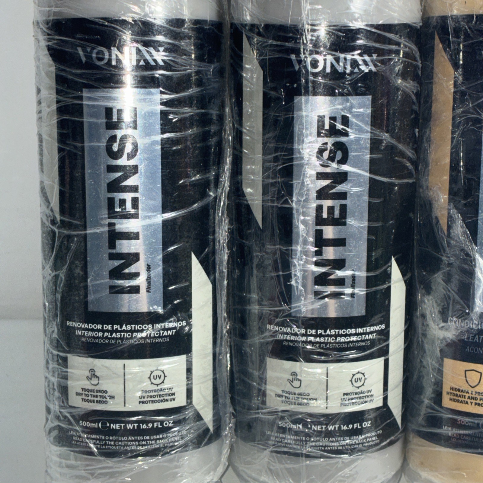 Lot Of 5 Vonixx Car Care Products for Leather, Tires & Interior 500 mL Each