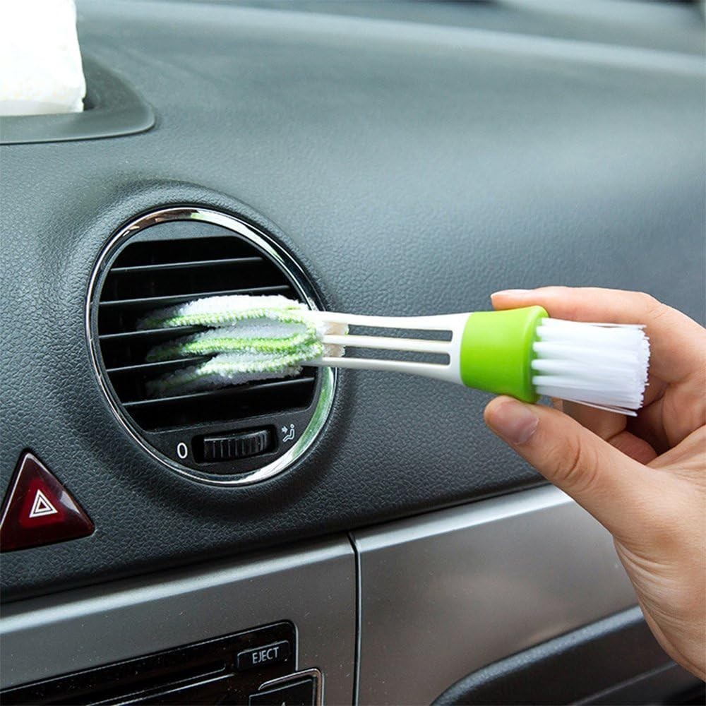 Mini plumero para ventilación de coche, juego de 3 limpiadores y cepillos para