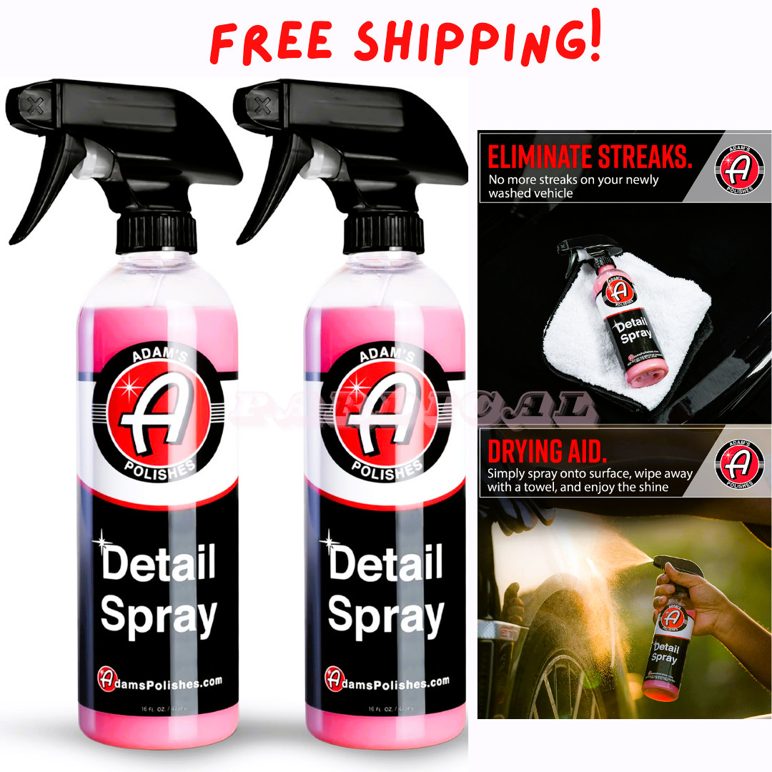 Adam’s Polishes Detail Spray (2-Pack) – Quick Waterless Detailer Spray for Car D